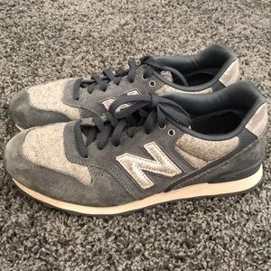 Gray herringbone New Balances